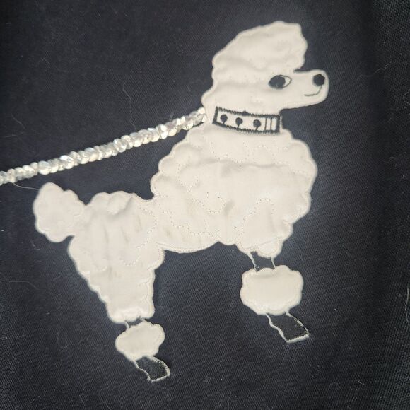 Iconic 50s-Black Poodle Skirt-Elastic Waist-Sequins-Rockabilly-Sock Hop-Adult OS - Picture 2 of 10